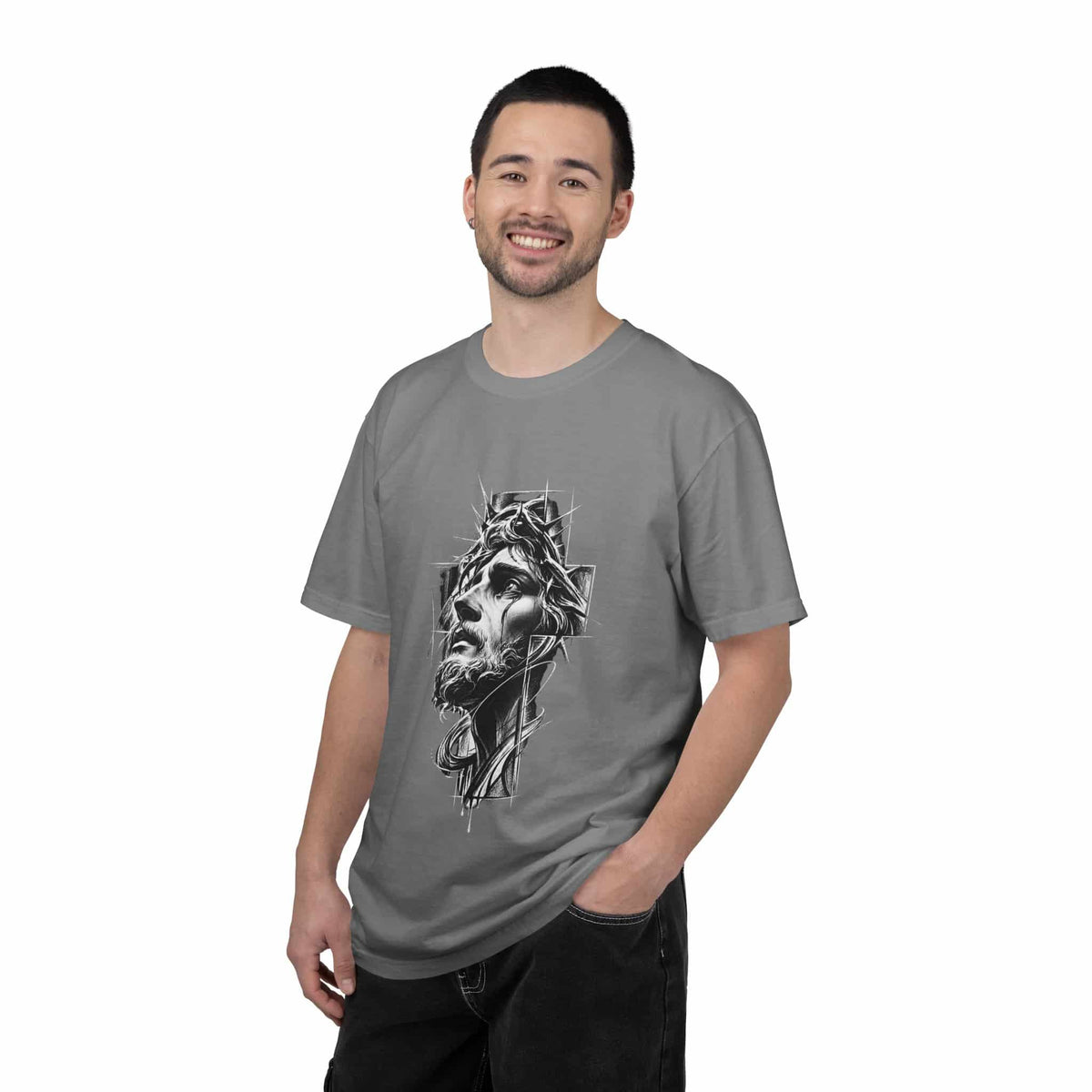 Crown of Faith 2 Unisex Garment-Dyed T-shirt image 85