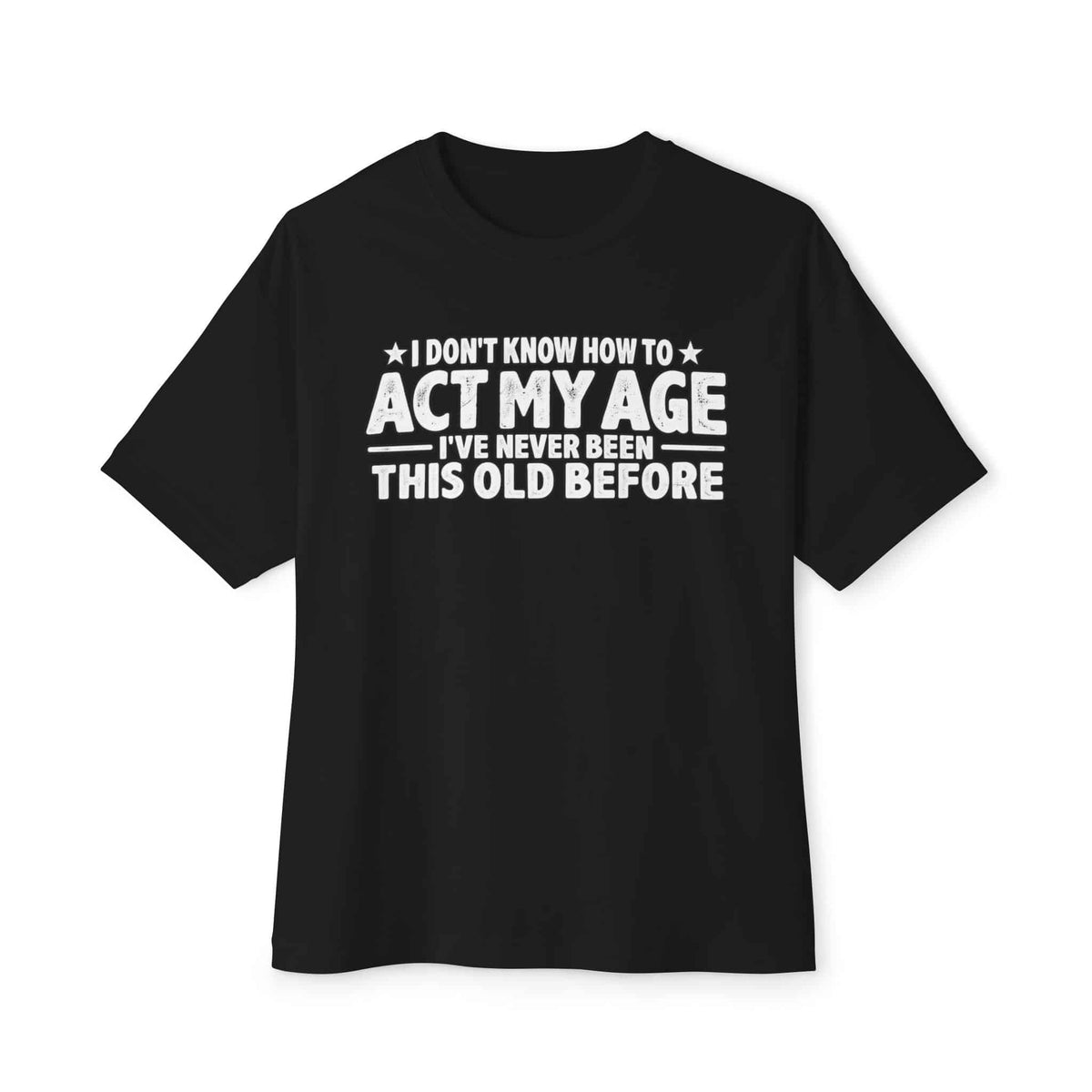 Graphic Print Unisex Oversized Boxy Tee - POD0034 - Black, S image