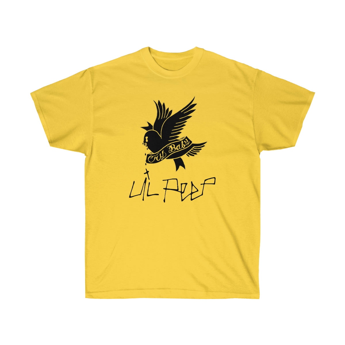 Crybaby Bird Black Men T-Shirt - Daisy, XL image