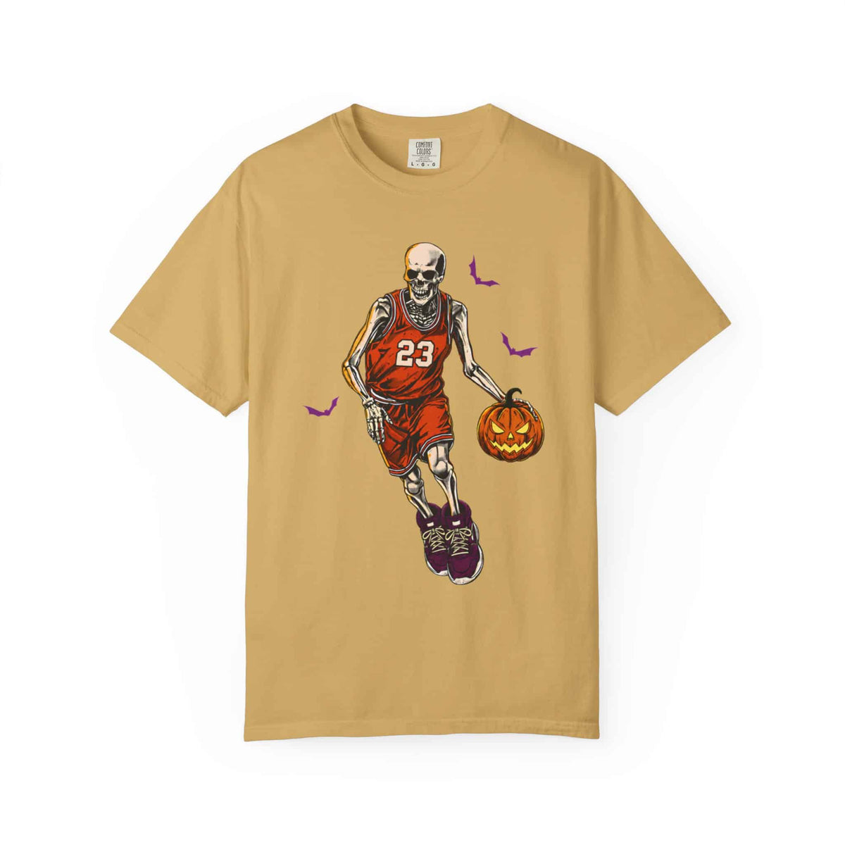 Halloween Basketball Unisex Garment-Dyed T-shirt image 30