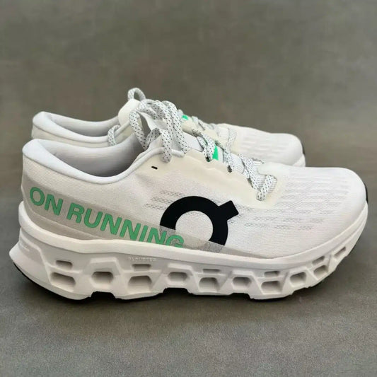 On Running Cloudmonster 3 Ivory / Ivory (White/Green) Shoes Sneakers - nk0005613 image 2