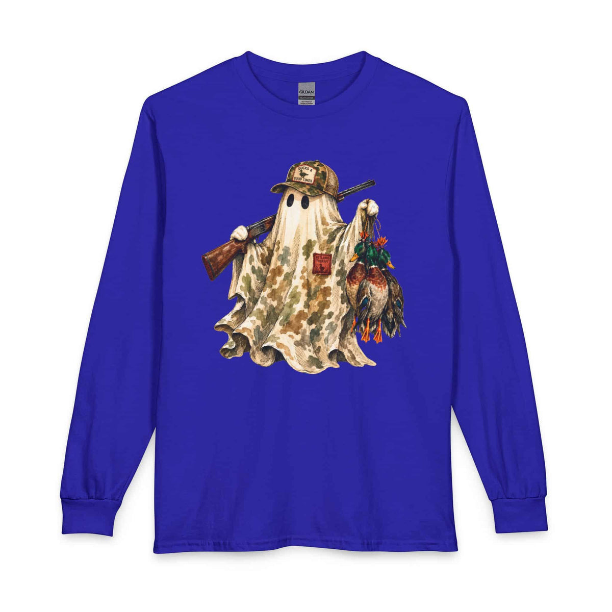 Hunting Season Spooky Camo Mallards Long Sleeve T-Shirt image 8
