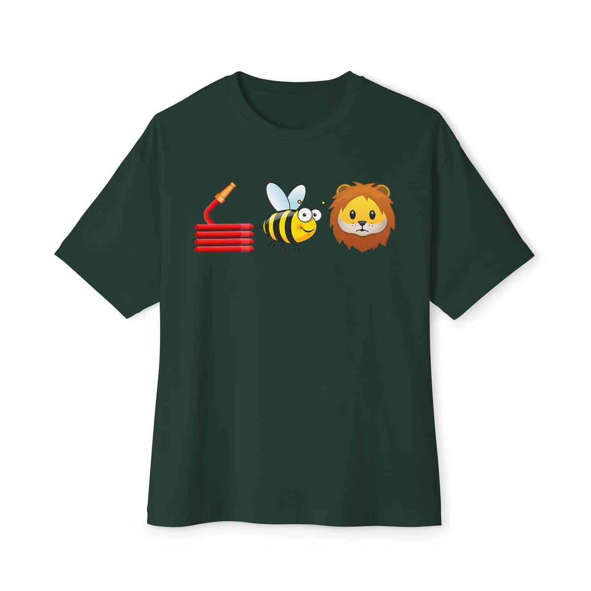 Bee Unisex Oversized Boxy Tee - Forest, S image