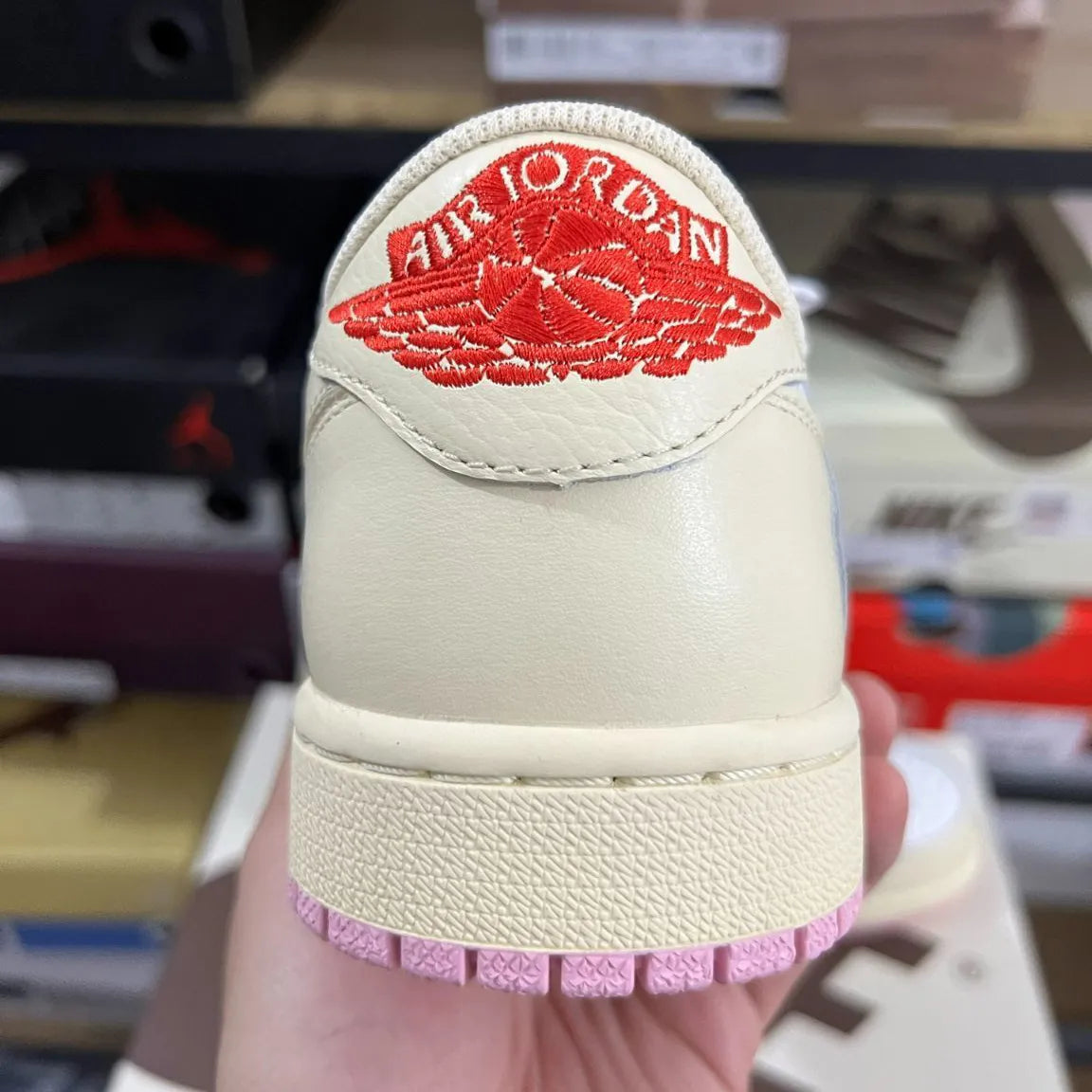 Travis Scott x AJ 1 Low OG Sail Shy Pink Shoes Sneakers – nk0004766 image 5