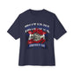 Graphic Print Unisex Oversized Boxy Tee - POD0037 - Navy, 2XL image