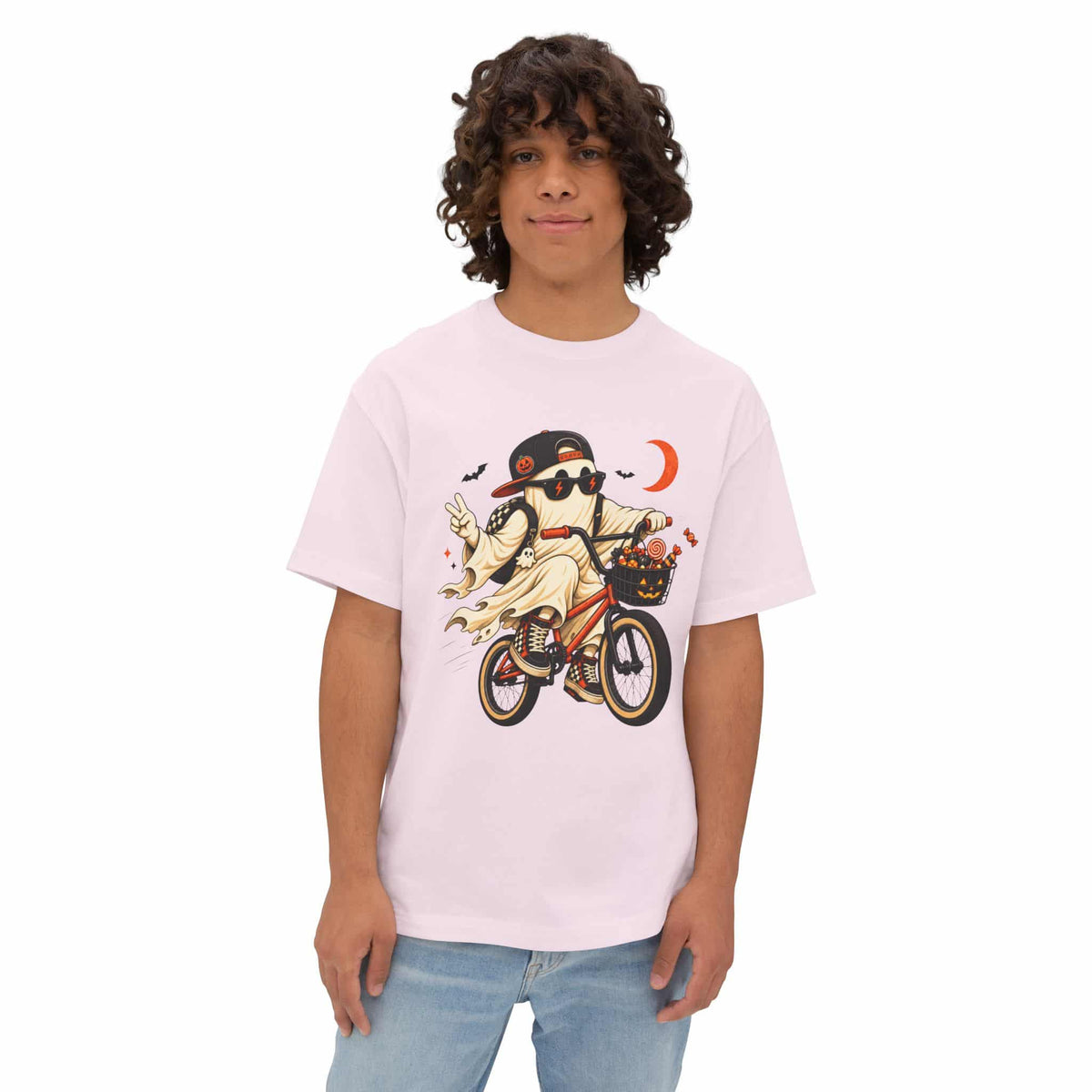 Ghost Rider BMX Unisex Oversized Boxy Tee image 9