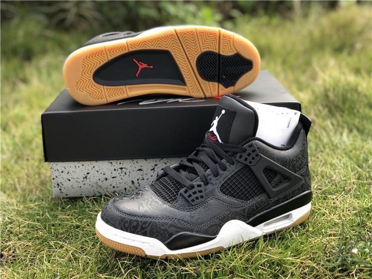 AJ 4 Retro Laser Black Gum Shoes Sneakers - nk0000654 image 17