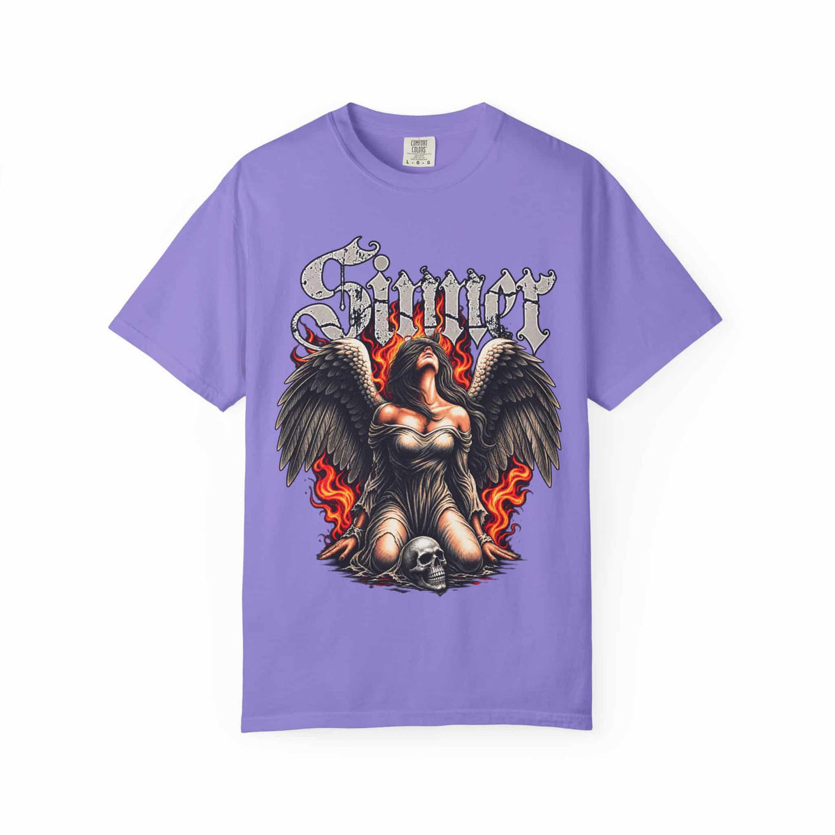 Sinner’s Flame Unisex Garment-Dyed T-shirt image