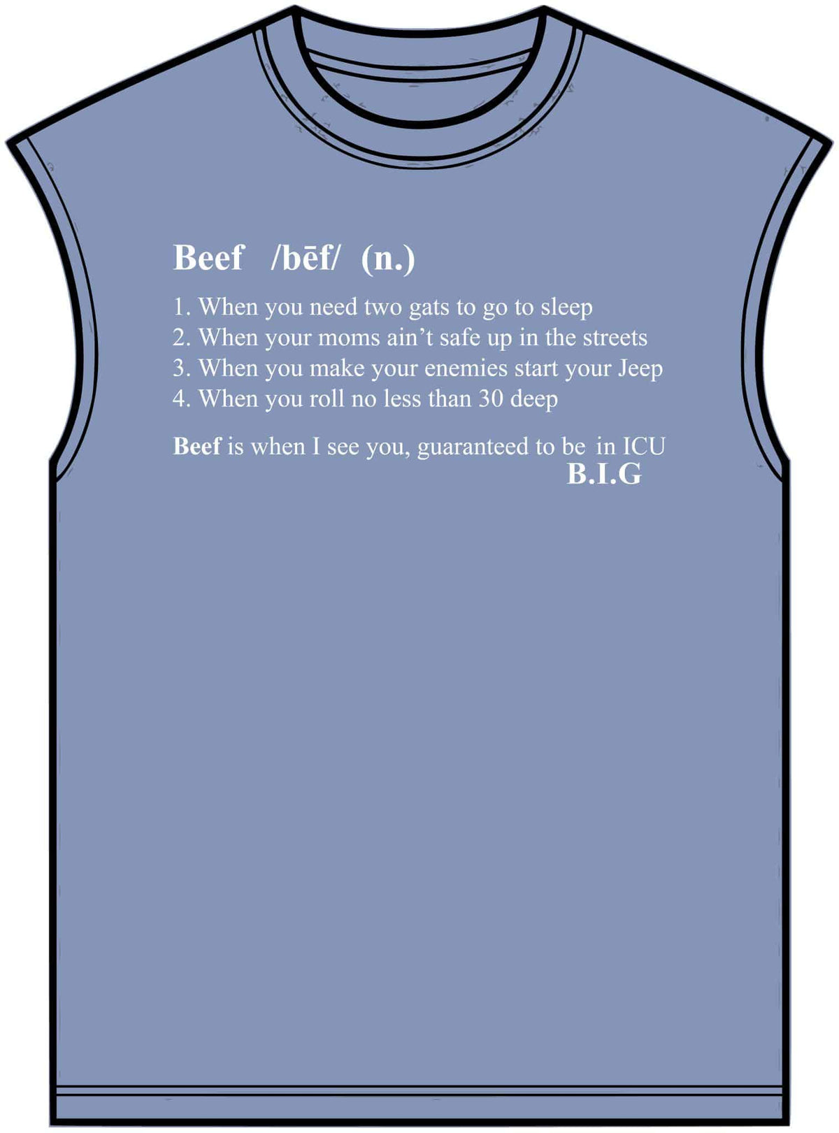 Beef Definition Unisex Garment-Dyed Muscle Tee image