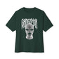 Gangster Mask Unisex Oversized Boxy Tee - Forest, L image