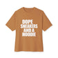 Graphic Print Unisex Oversized Boxy Tee - POD0036 - Toast, S image