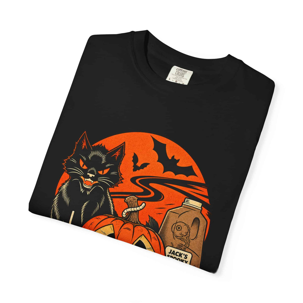 Midnight Cat Unisex Garment-Dyed T-shirt image 7