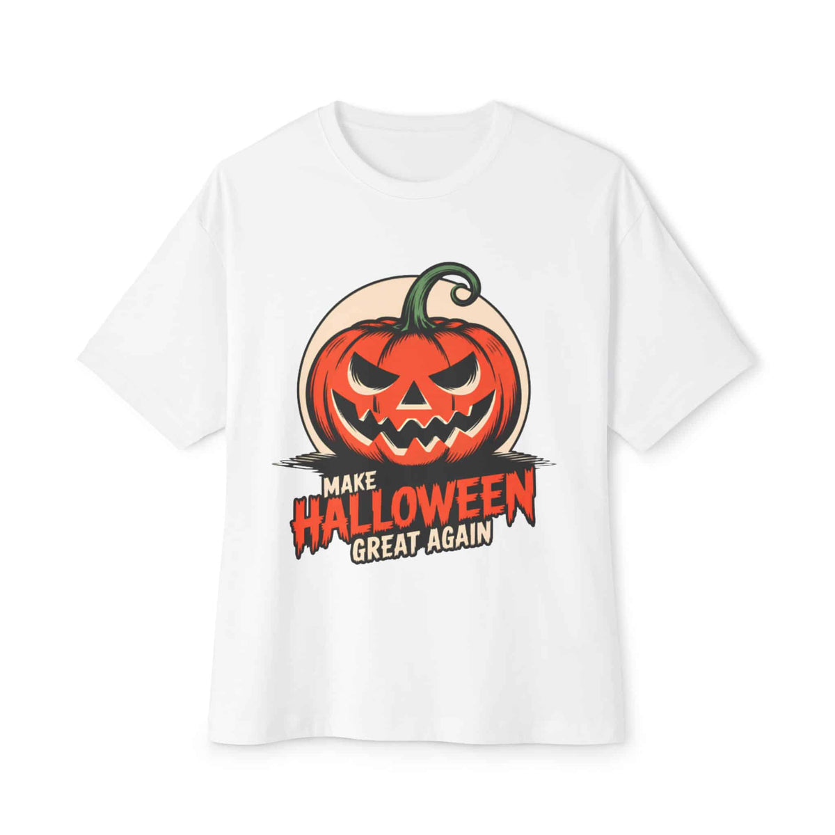 Make Halloween Great Again Unisex Oversized Boxy Tee - White, M image