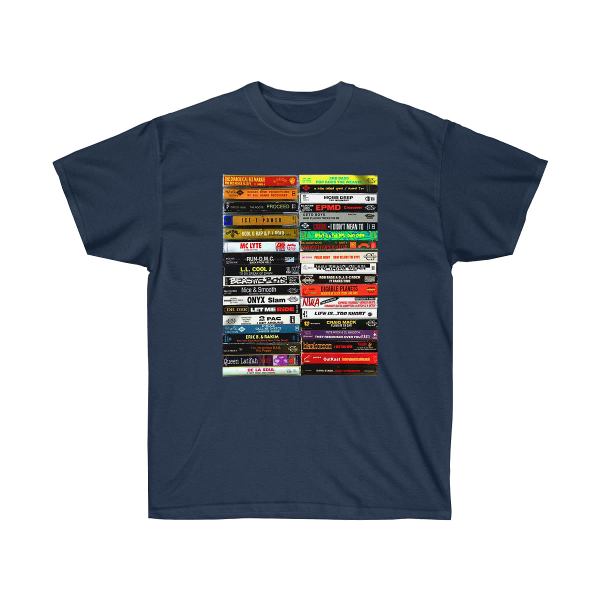 Rap Tapes Black Men T-Shirt - Navy, XL image
