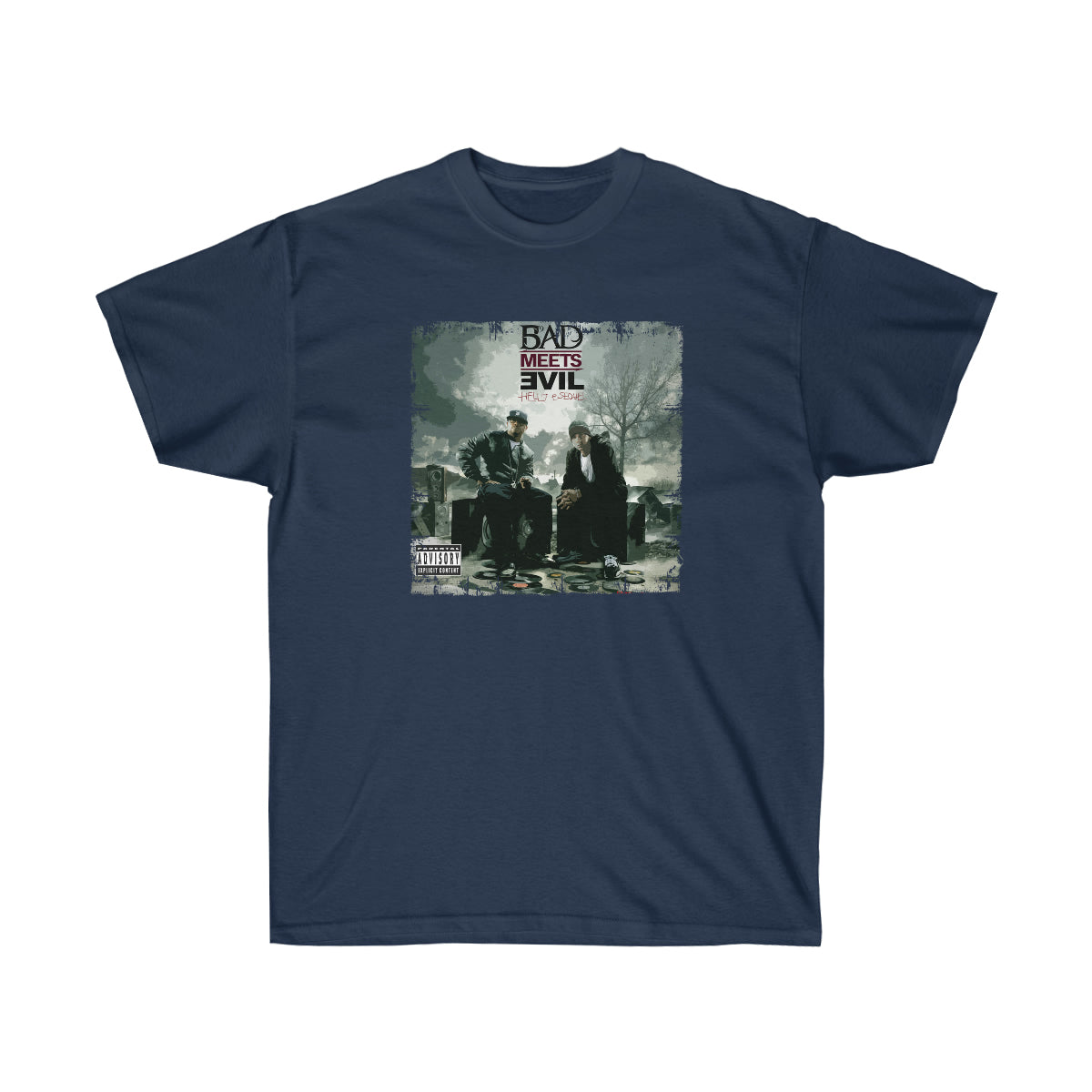 Bad Meets Evil Men T-Shirt - Navy, L image