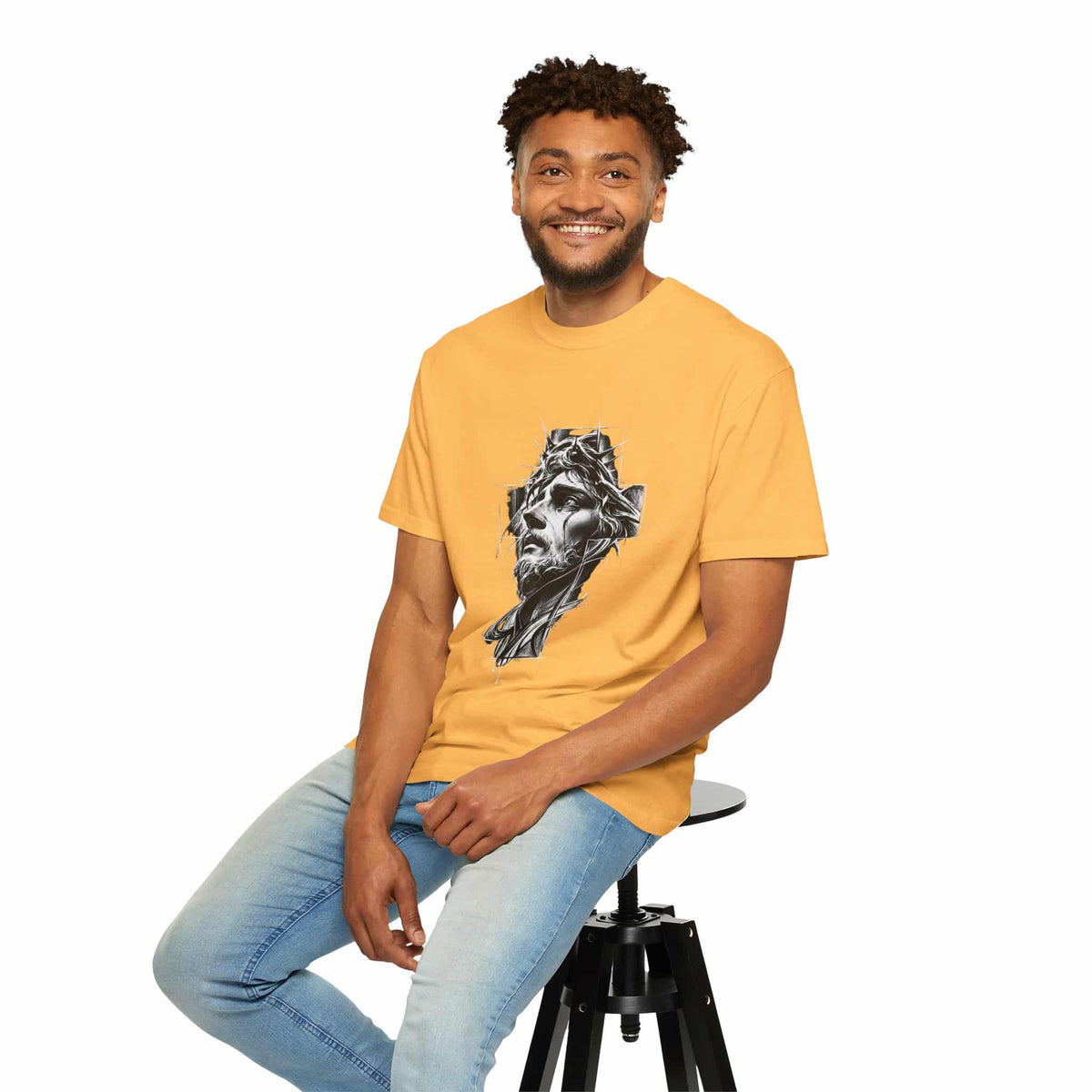 Crown of Faith 2 Unisex Garment-Dyed T-shirt image 43