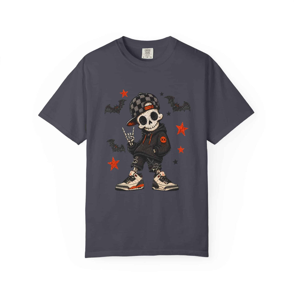 Boy Skeleton Halloween Unisex Garment-Dyed T-shirt image 91