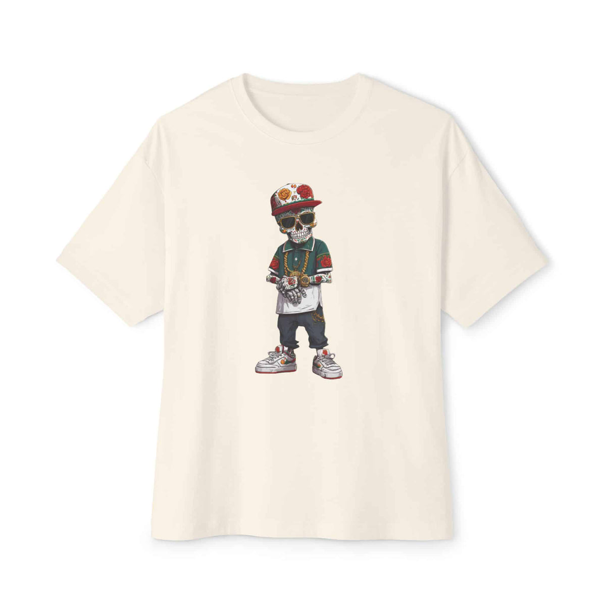 Skull Luxury Unisex Oversized Boxy Tee - Natural, 3XL image