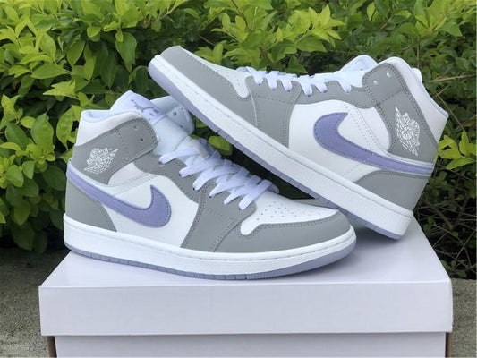 Air Jordan 1 Mid Wolf Grey Aluminum Shoes Sneakers - nk0001758 image 2