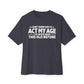 Graphic Print Unisex Oversized Boxy Tee - POD0034 - Dark Grey, 2XL image