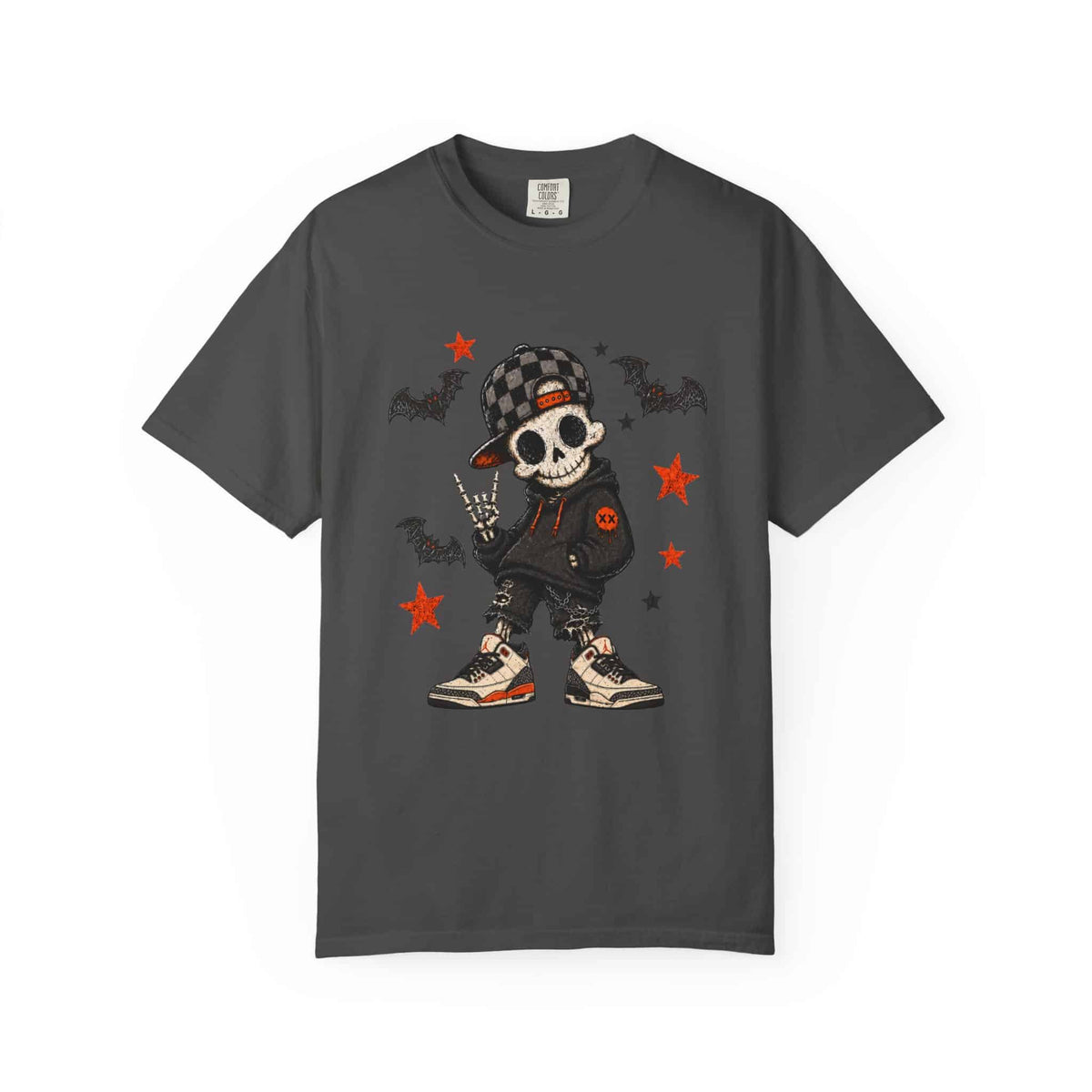 Boy Skeleton Halloween Unisex Garment-Dyed T-shirt image 84