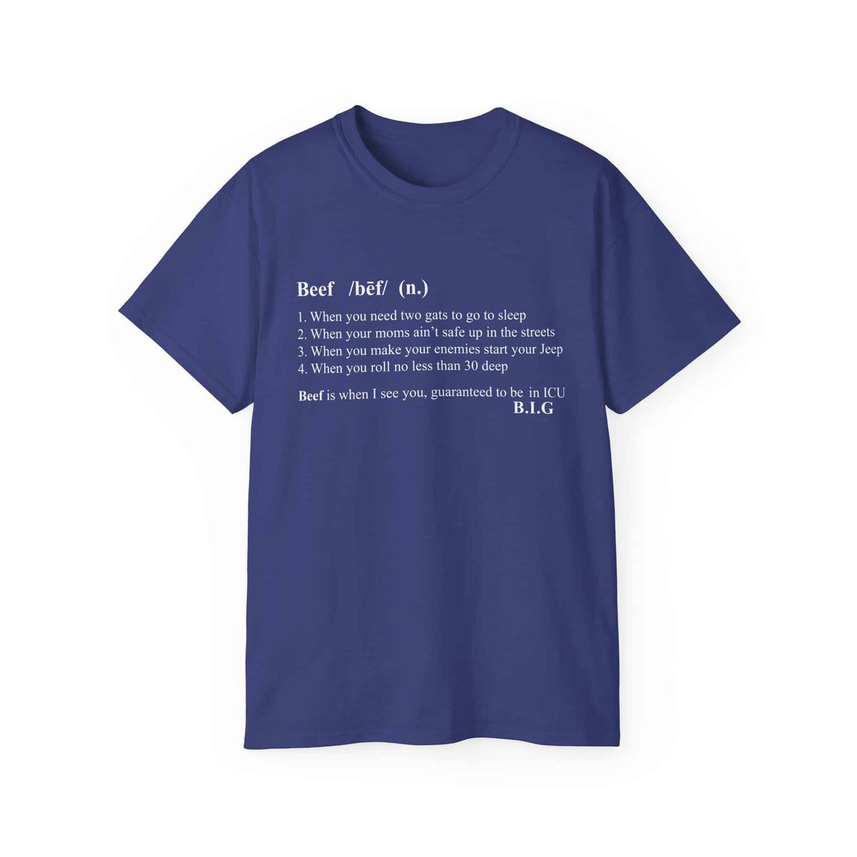 Beef Definition T-Shirt - S, Metro Blue image