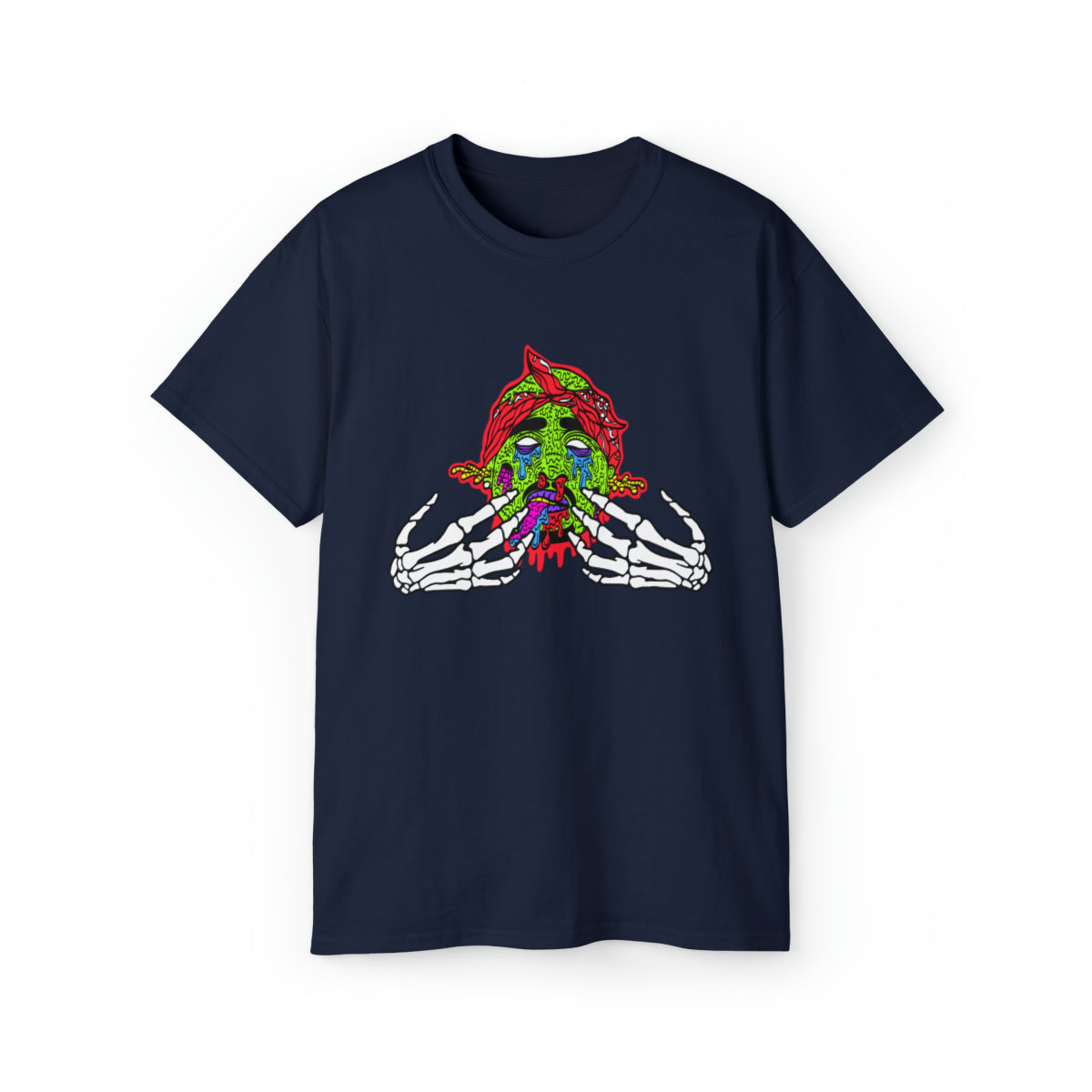 2Pac Monster  T-Shirt - Navy, 2XL image