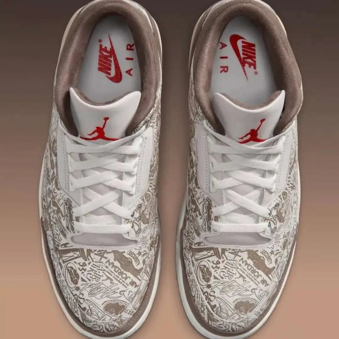 Air Jordan 3 Retro "Laser" Shoes Sneakers – nk0005537 image 5