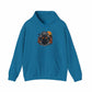 Spooky Streetwear Masked Hooded Sweatshirt - L, Antique Sapphire image