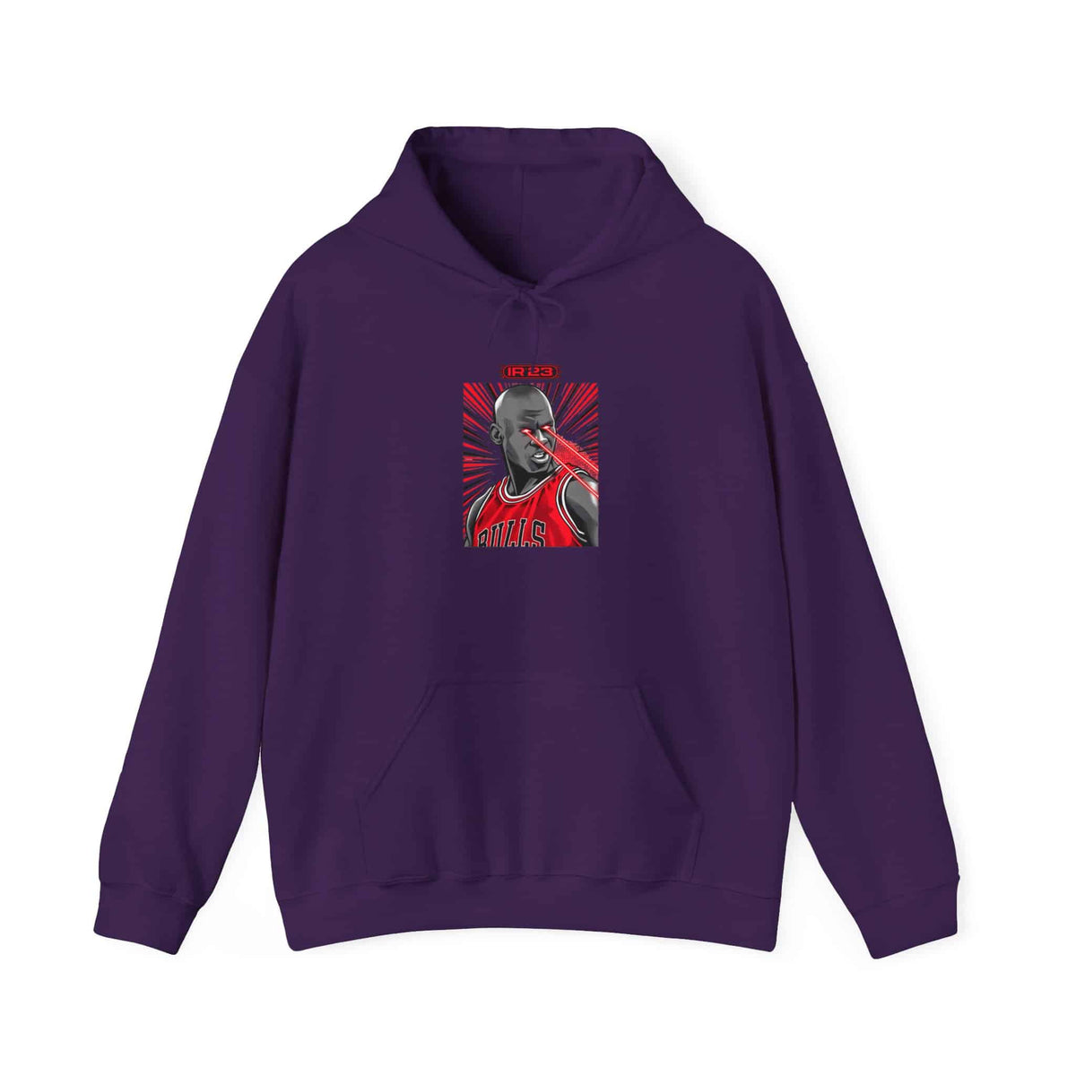 Graphic Print Hooded Sweatshirt - POD0032 - S, Purple image