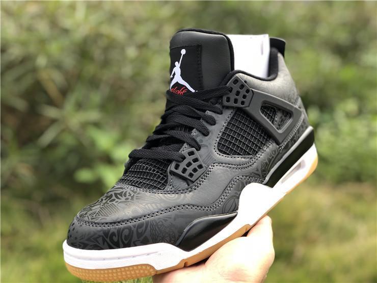 AJ 4 Retro Laser Black Gum Shoes Sneakers - nk0000654 image 16