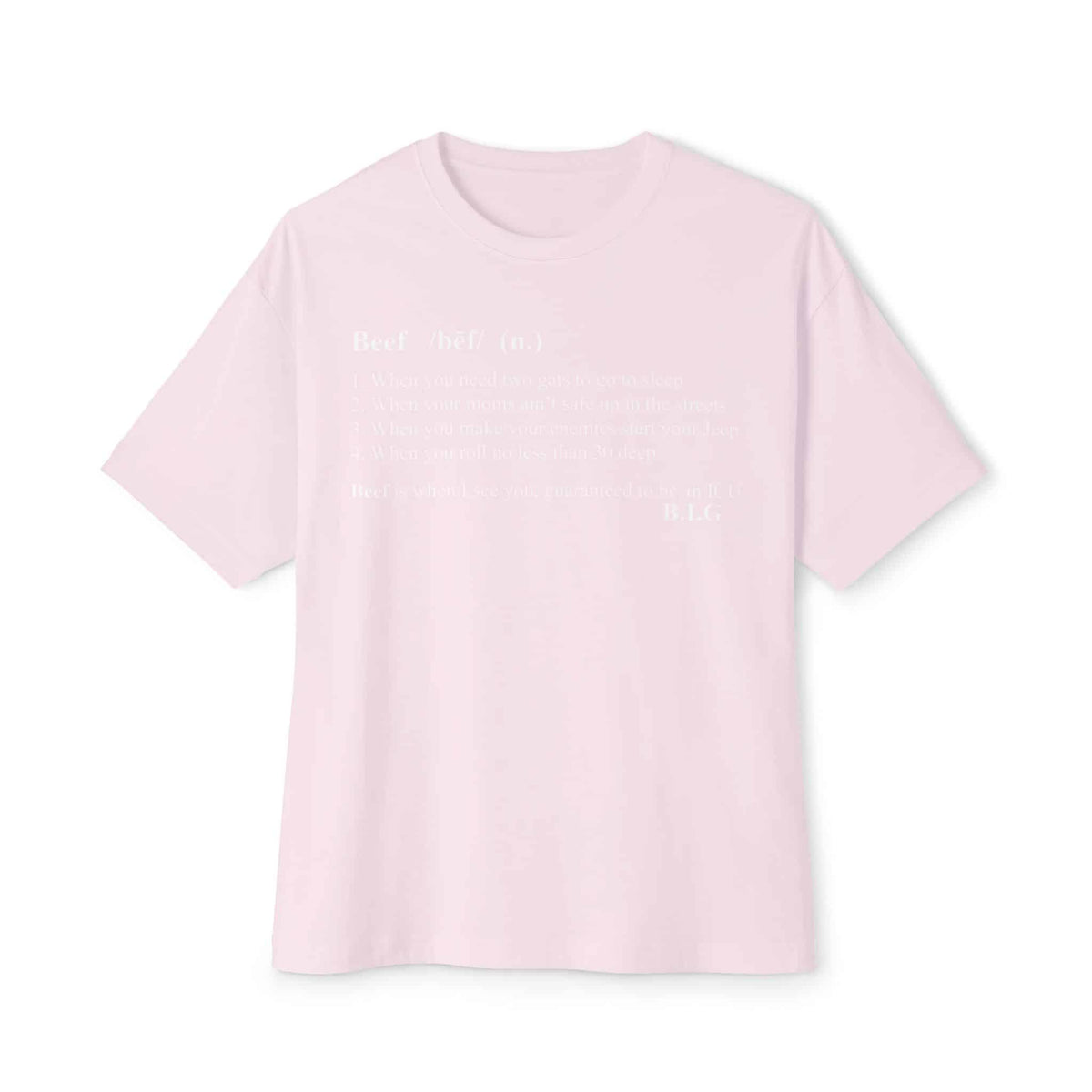 Beef Definition Unisex Oversized Boxy Tee - Soft Pink, 2XL image