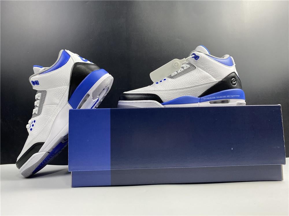AJ 3 Fragment White Blue Shoes Sneakers - nk0000859 image 3