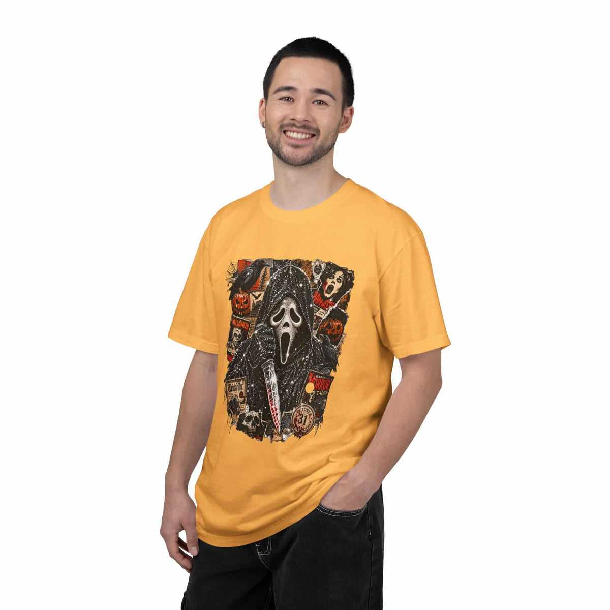 Halloween Horror Unisex Garment-Dyed T-shirt image 46