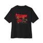 Graphic Print Unisex Oversized Boxy Tee – POD0035 - Black, 3XL image