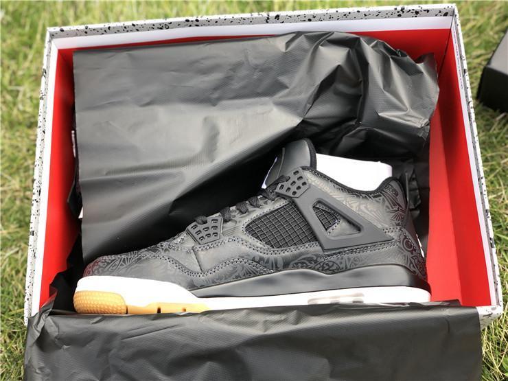 AJ 4 Retro Laser Black Gum Shoes Sneakers - nk0000654 image 25