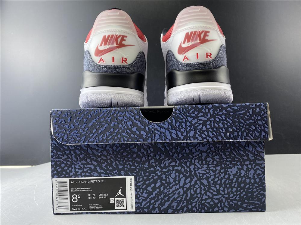 AJ 3 Retro SE Fire Red (2020) Shoes Sneakers - nk0000808 image 11