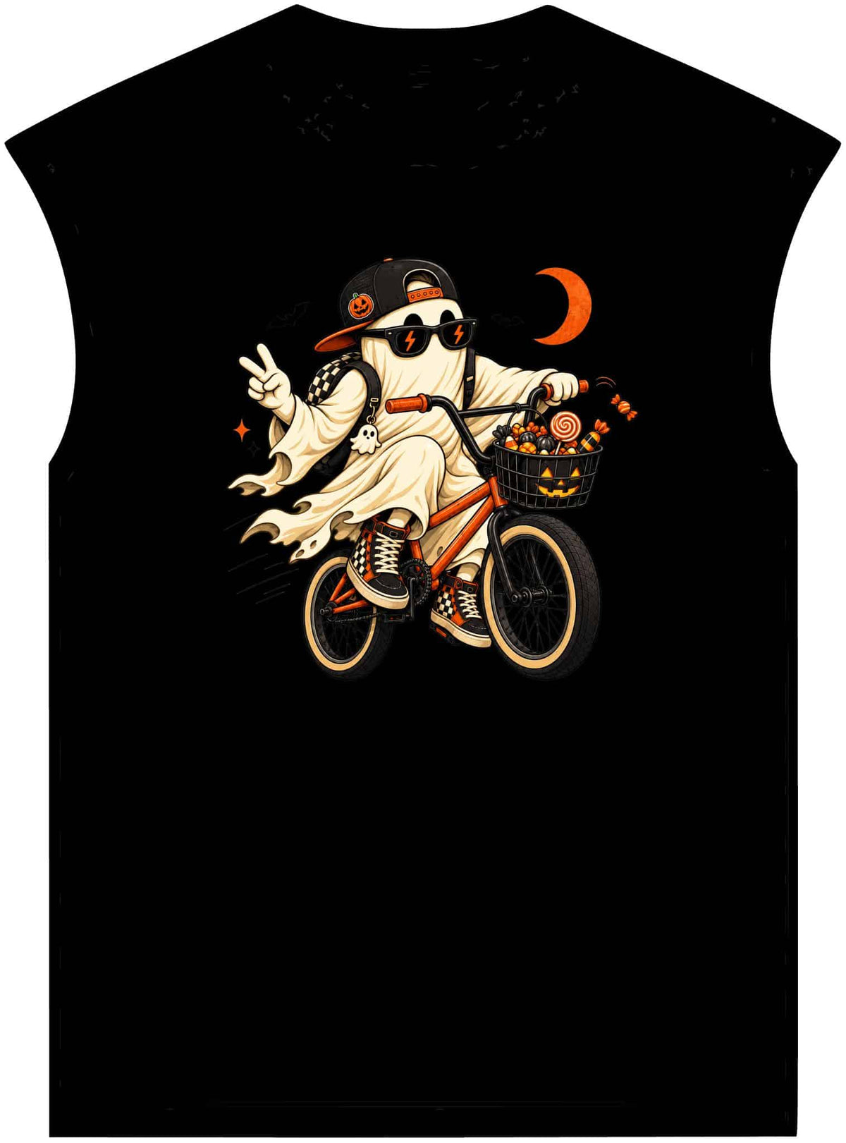 Ghost Rider BMX Unisex Garment-Dyed Muscle Tee image