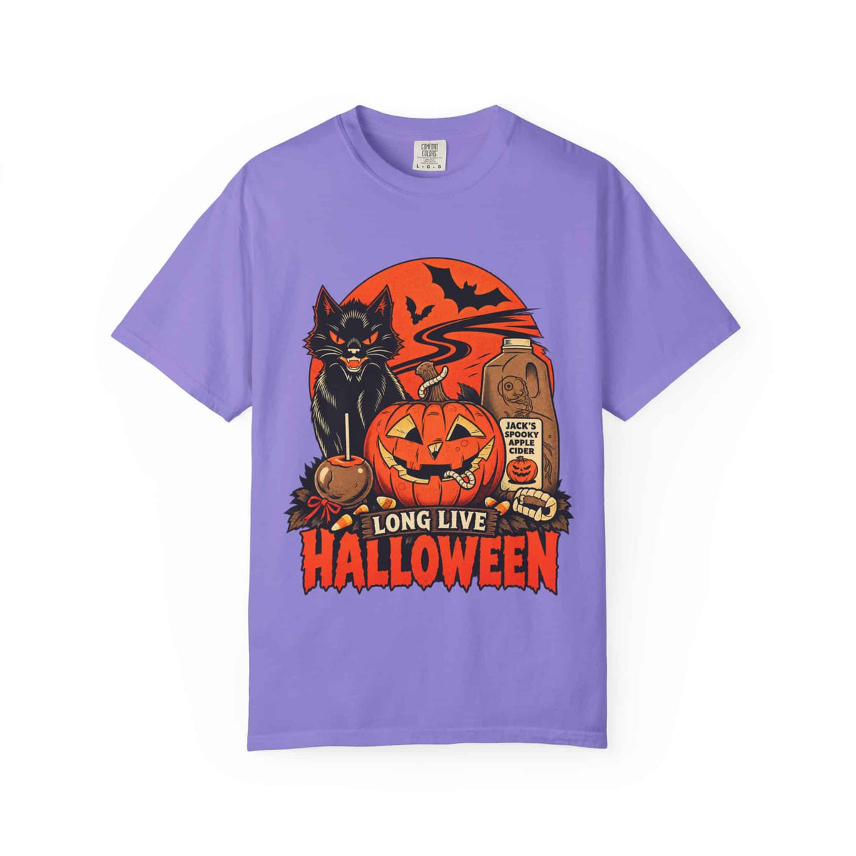 Midnight Cat Unisex Garment-Dyed T-shirt image 54