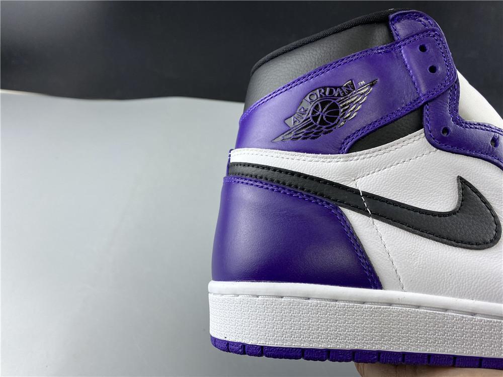 AJ 1 Retro High Court Purple White Shoes Sneakers - nk0000683 image 10
