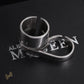 McQueen Double Logo-Engraved Antiqued Ring - MCQ0013 image 3