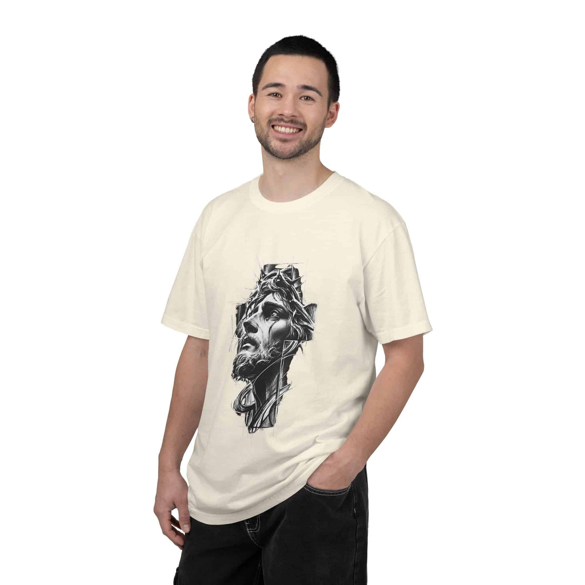 Crown of Faith 2 Unisex Garment-Dyed T-shirt image 22