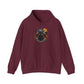 Spooky Streetwear Masked Hooded Sweatshirt - XL, Maroon image