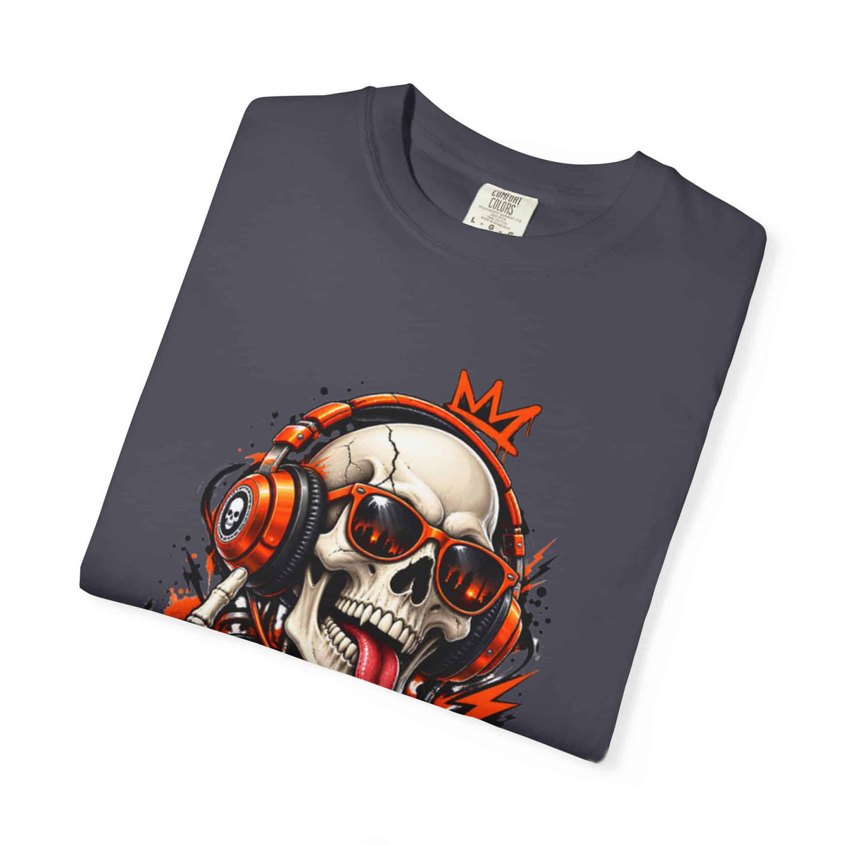 Neon Skull DJ Unisex Garment-Dyed T-shirt image 136