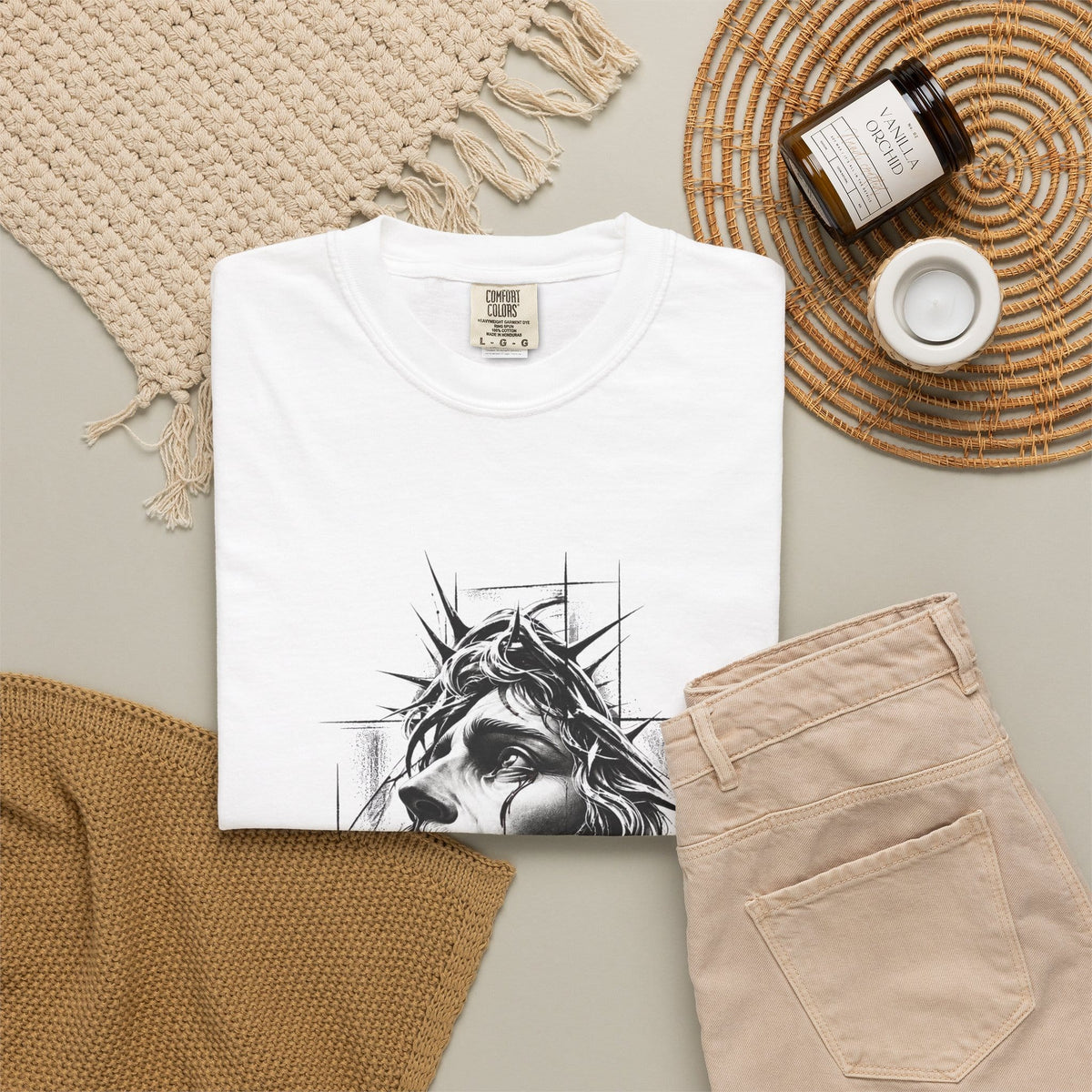 Crown of Faith 1 Unisex Garment-Dyed T-shirt image 3