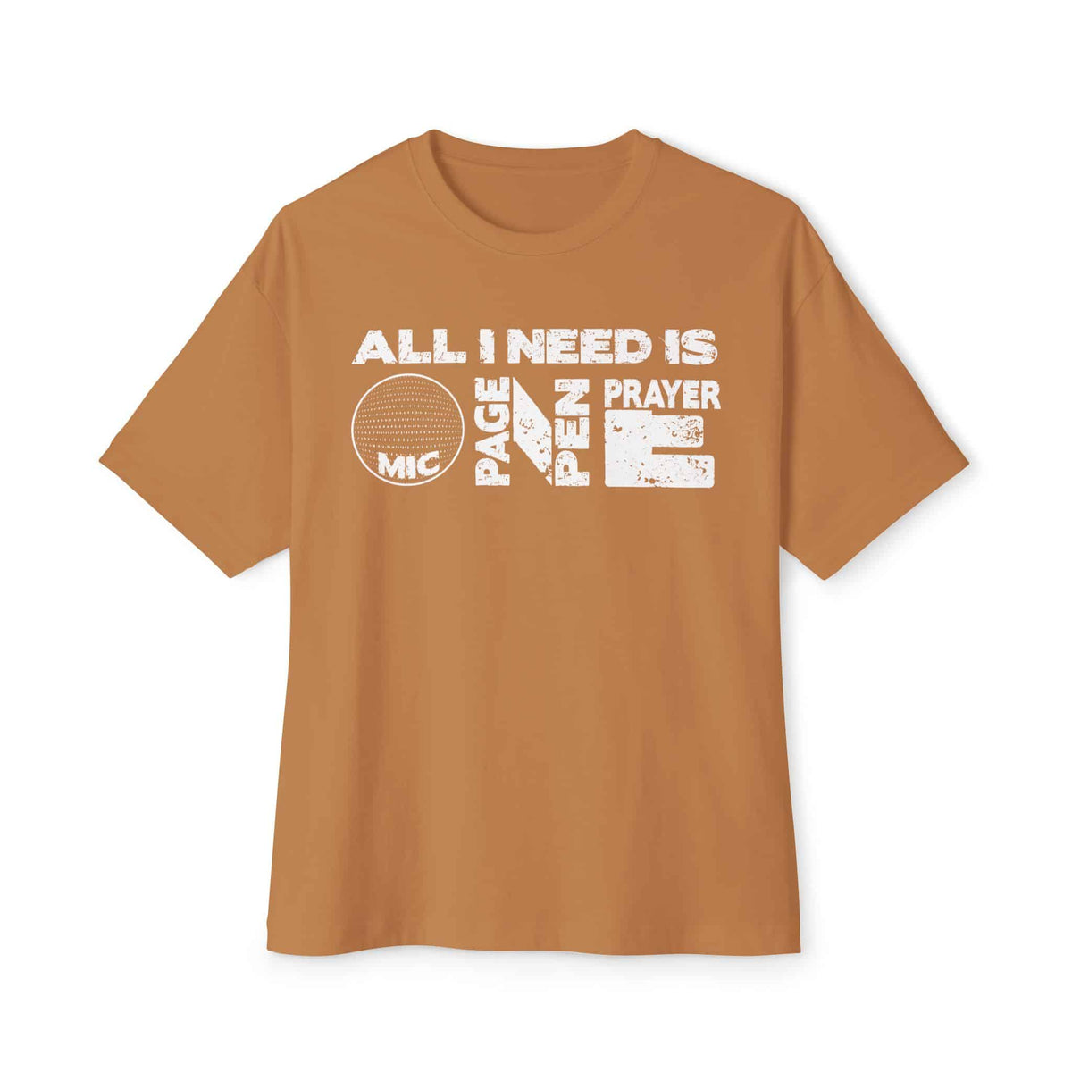 ALL_I_NEED_IS Unisex Oversized Boxy Tee - Toast, M image