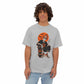 Retro Skater Skeleton Halloween Unisex Oversized Boxy Tee image 28