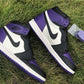 AJ 1 Retro High Court Purple Shoes Sneakers - nk0000569 image 6