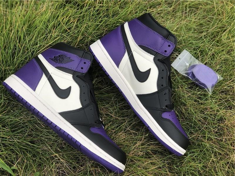 AJ 1 Retro High Court Purple Shoes Sneakers - nk0000569 image 6