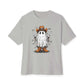 Howdy Ghost Unisex Oversized Boxy Tee - Athletic Heather, M image